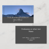 Minimalistisches modernes Custom Mountain Foto Dun Visitenkarte (Vorne/Hinten)