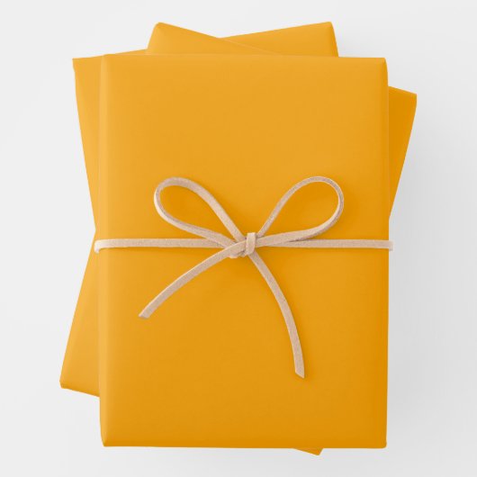 Minimalistisches modernes Deep Orange Geschenkpapier Set (Beispiel)