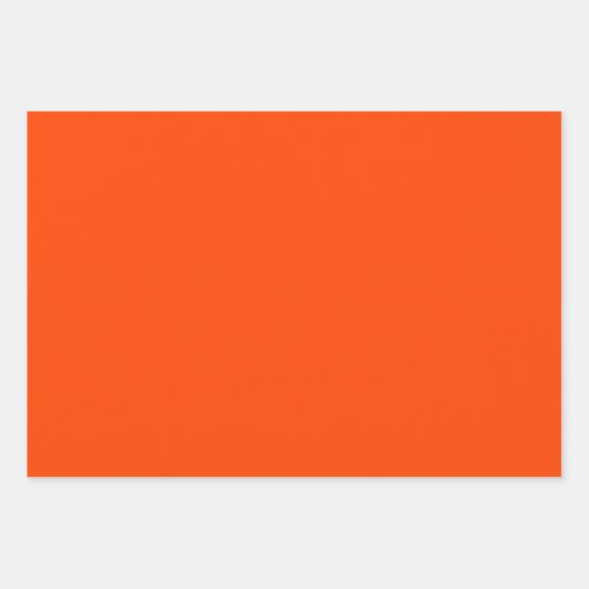 Minimalistisches modernes Deep Orange Geschenkpapier Set (Vorderseite 3)