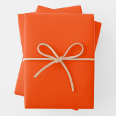 Minimalistisches modernes Deep Orange Geschenkpapier Set (Beispiel)