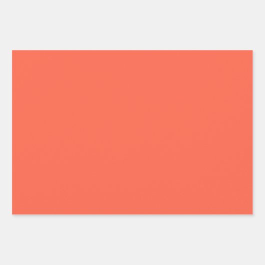 Minimalistisches modernes Deep Orange Geschenkpapier Set (Vorderseite 2)