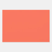 Minimalistisches modernes Deep Orange Geschenkpapier Set (Vorderseite)