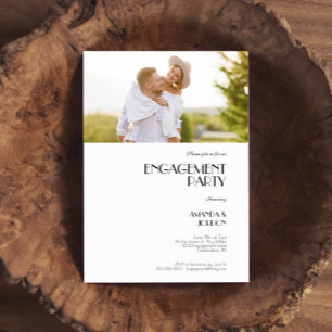 Minimalistisches modernes Deko-Engagement - Top-Fo Einladung