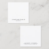 Minimalistisches modernes Design Elegante Schlicht Quadratische Visitenkarte (Vorne/Hinten)