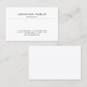 Minimalistisches modernes Design Elegante Schlicht Visitenkarte (Vorne/Hinten)