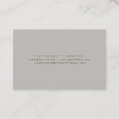 Minimalistisches modernes Design Elegante Vorlage Visitenkarte (Rückseite)