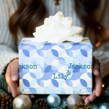 Minimalistisches modernes Design in blauem geometr