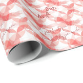 Minimalistisches modernes Design in rotem geometri Geschenkpapier (Rolleneckpunkt)