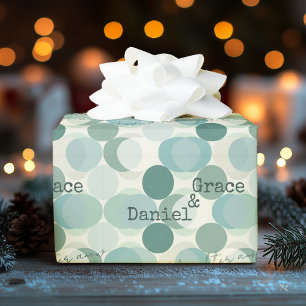 Minimalistisches modernes Design mit Türkis-Kreise Geschenkpapier