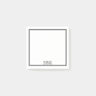 Minimalistisches, modernes Doppelgrenzenziel Post-it Klebezettel