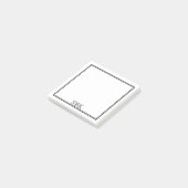 Minimalistisches, modernes Doppelgrenzenziel Post-it Klebezettel (angewinkelt)