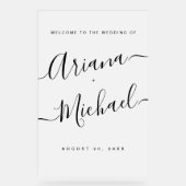 Minimalistisches, modernes Drehbuch Begrüßung Matt Acrylschild (Vorderseite)