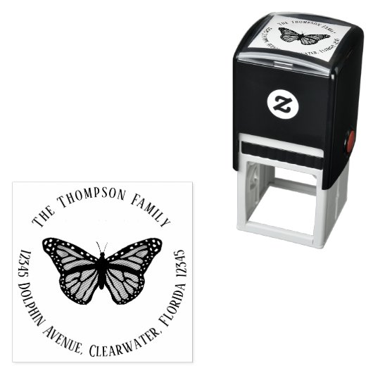 Minimalistisches modernes Einfach-Schmetterling-Na Permastempel (Beispiel)