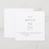 Minimalistisches, modernes, einfaches Brautparty Einladung (Vorne/Hinten)