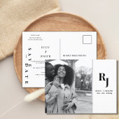 Minimalistisches modernes einfaches Foto Save the  Postkarte