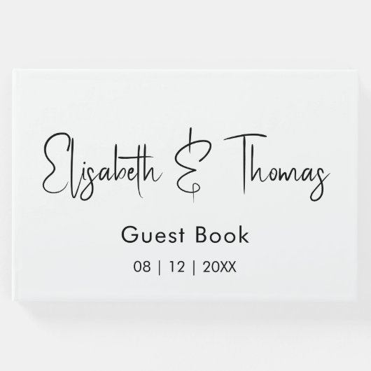 Minimalistisches, modernes, einfaches Gästebuch (Vorderseite)