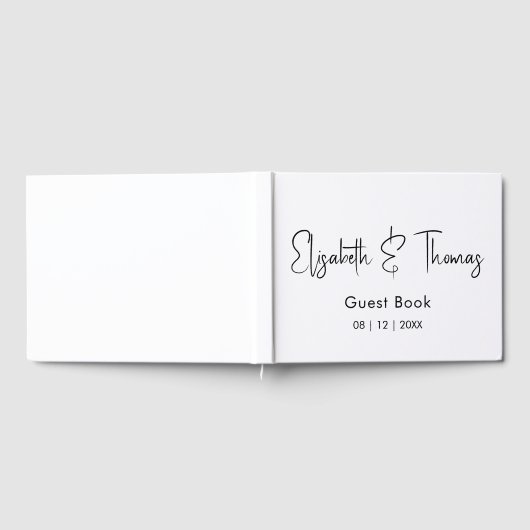 Minimalistisches, modernes, einfaches Gästebuch (Voll)