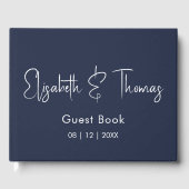 Minimalistisches, modernes, einfaches Gästebuch (Vorderseite)