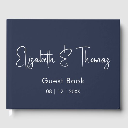 Minimalistisches, modernes, einfaches Gästebuch (Vorderseite)