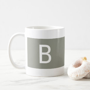 Minimalistisches modernes einfaches monogramm Init Kaffeetasse
