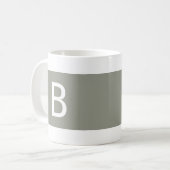 Minimalistisches modernes einfaches monogramm Init Kaffeetasse (Vorderseite Links)