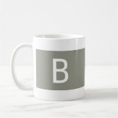 Minimalistisches modernes einfaches monogramm Init Kaffeetasse (Links)