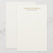 Minimalistisches modernes einfaches professionelle briefpapier (Vorne/Hinten)