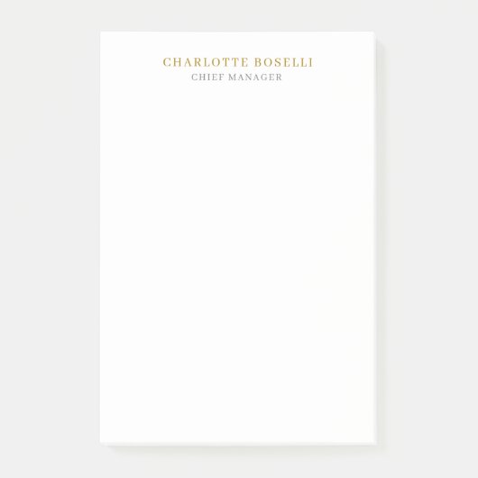 Minimalistisches modernes einfaches professionelle post-it klebezettel (Vorderseite)