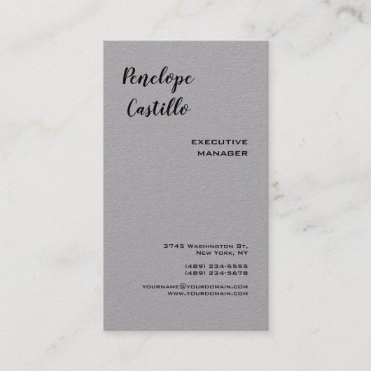 Minimalistisches, modernes, einfaches Schlichtes P Visitenkarte (Vorderseite)