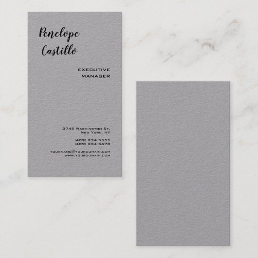 Minimalistisches, modernes, einfaches Schlichtes P Visitenkarte (Vorne/Hinten)