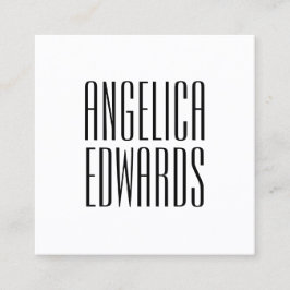 Minimalistisches modernes einfaches trendy mutiges quadratische visitenkarte