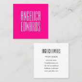 Minimalistisches modernes einfaches trendy mutiges quadratische visitenkarte (Vorne/Hinten)