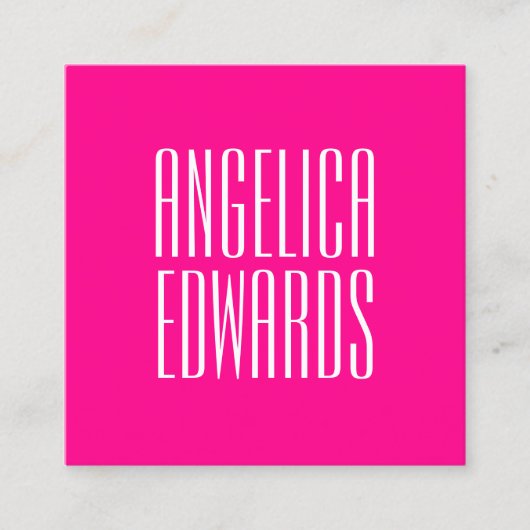 Minimalistisches modernes einfaches trendy mutiges quadratische visitenkarte (Vorderseite)