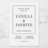 Minimalistisches, modernes, einfaches Wachs-Schmel Lebensmitteletikett (Einzelnes Label)