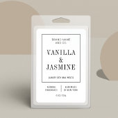 Minimalistisches, modernes, einfaches Wachs-Schmel Lebensmitteletikett