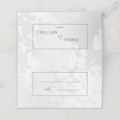 Minimalistisches, modernes einfarbiges Hochzeitssi Platzkarte (Außenseite Aufgefaltet)