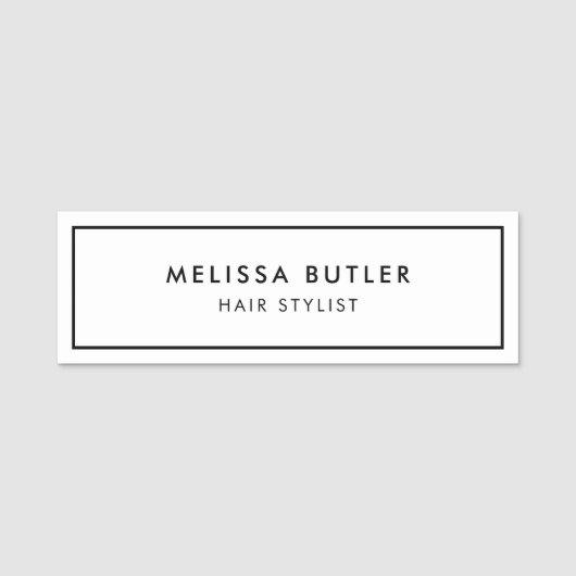 Minimalistisches modernes Elegant Namensschild (Vorderseite)