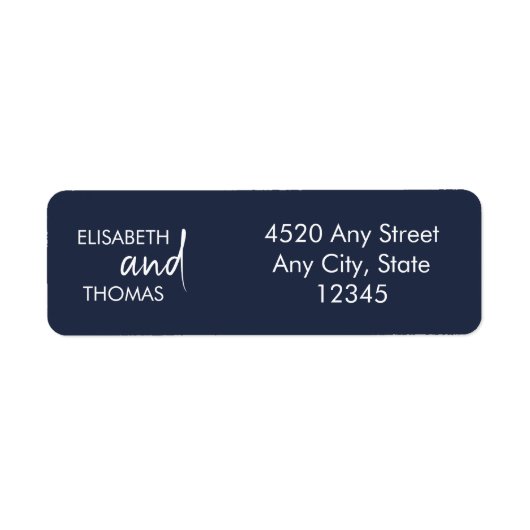 Minimalistisches, modernes, elegantes Adressetiket (Vorne)