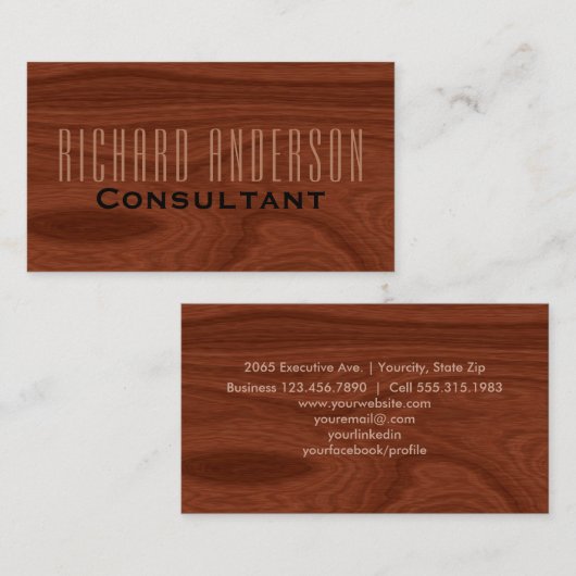 Minimalistisches modernes elegantes berufliches visitenkarte (Vorne/Hinten)