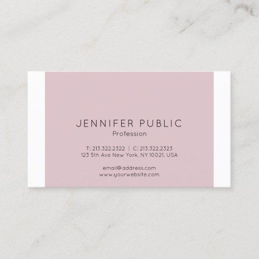 Minimalistisches modernes elegantes Design Berufli Visitenkarte (Vorderseite)