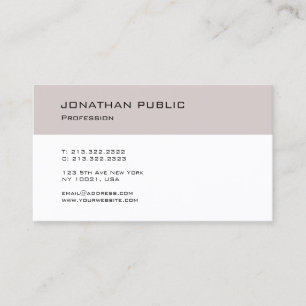 Minimalistisches modernes elegantes Design Schlich Visitenkarte