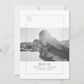 Minimalistisches modernes elegantes Foto Save the  Date (Vorderseite)