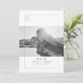 Minimalistisches modernes elegantes Foto Save the  Date (Stehend Vorderseite)