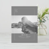 Minimalistisches modernes elegantes Foto Save the  Date (Stehend Vorderseite)