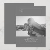 Minimalistisches modernes elegantes Foto Save the  Date (Vorne/Hinten)