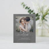 Minimalistisches modernes elegantes Foto Save the  Date (Stehend Vorderseite)