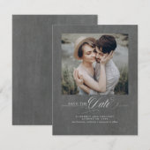 Minimalistisches modernes elegantes Foto Save the  Date (Vorne/Hinten)