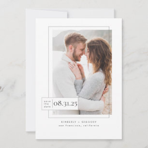 Minimalistisches modernes elegantes Foto Save the  Date