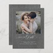 Minimalistisches modernes elegantes Foto Save the Save The Date (Vorne/Hinten)