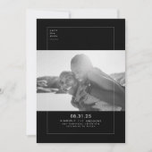 Minimalistisches modernes elegantes Foto Save the Save The Date (Vorderseite)